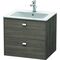 Duravit Waschtischunterbau BRIOSO Griffe chrom 553x620x479mm pine terra
