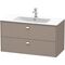 Duravit Waschtischunterbau BRIOSO Griffe chrom 553x1020x479mm basalt matt