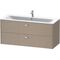 Duravit Waschtischunterbau BRIOSO Griffe chrom 553x1220x479mm leinen
