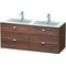 Duravit Waschtischunterbau BRIOSO 553x1290x479mm Griffe chr nussbaum natur