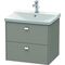Duravit Waschtischunterbau BRIOSO Griffe chrom 561x620x479mm basalt matt