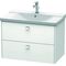 Duravit Waschtischunterbau BRIOSO Griffe chrom 561x820x479mm weiß matt