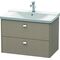 Duravit Waschtischunterbau BRIOSO Griffe chrom 561x820x479mm leinen