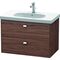Duravit Waschtischunterbau BRIOSO Griffe chr 563x820x469mm nussbaum dunkel