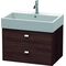 Duravit Waschtischunterbau BRIOSO Griffe chr 442x684x459mm kastanie dunkel
