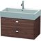 Duravit Waschtischunterbau BRIOSO Griffe chr 442x784x459mm nussbaum dunkel