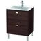Duravit Waschtischunterbau BRIOSO Griffe chr 683x620x479mm kastanie dunkel