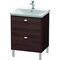 Duravit Waschtischunterbau BRIOSO Griffe chr 691x620x479mm kastanie dunkel