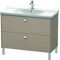 Duravit Waschtischunterbau BRIOSO Griffe chrom 691x1020x479mm leinen