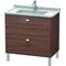Duravit WT-Unterbau BRIOSO COMPACT Griffe chr 693x820x469mm nussbaum dunkel