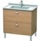 Duravit WT-Unterbau BRIOSO COMPACT Griffe chr 693x820x469mm europ. eiche