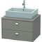 Duravit Konsolenunterschrank BRIOSO Griffe chrom 442x720x550mm basalt matt