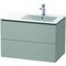 Duravit Waschtischunterbau L-CUBE 550x820x481mm Be rechts betongrau matt