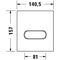 Duravit Betätigungsplatte DURASYSTEM A1 140,5x157mm, für Urinal, Glas weiß