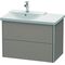 Duravit Waschtischunterbau XSQUARE Becken links 565x810x473mm basalt matt