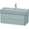 Duravit Waschtischunterbau XSQUARE 397x984x460mm nordic weiß seidenmatt