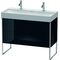 Duravit Waschtischunterbau XSQUARE 731x984x460mm schwarz hochglanz