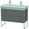 Duravit Waschtischunterbau XSQUARE 731x984x460mm flannel grey seidenmatt