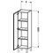 Duravit Halbhochschrank L-CUBE 400x363x1320mm Anschlag links pine terra