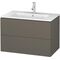 Duravit Waschtischunterbau L-CUBE 820x481x550mm flannel grey seidenmatt