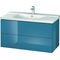 Duravit Waschtischunterbau L-CUBE 1020x481x555mm stone blue hochglanz