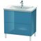 Duravit Waschtischunterbau L-CUBE 820x481x709mm stone blue hochglanz