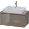 Duravit Konsolenunterschrank L-CUBE 400x820x477mm flannel grey hochglanz