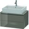 Duravit Konsolenunterschrank L-CUBE 400x720x477mm flannel grey hochglanz