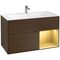 V&B Waschtischunterschrank FINION 996x591x498mm Regalele. go ma Wln Veneer