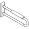 Hewi Wandstützgriff SERIE 801 d= 33mm, mit Armpolster 750mm stahlblau