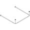 Hewi Vorhangstange d= 2,5cm ES vc 1187x1175x1187mm 34 Ringe