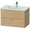 Duravit Waschtischunterbau XBASE 2 Schubkästen 552x800x475mm eiche natur