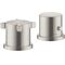 2-Loch Wannenrandarmatur AXOR CITTERIO E DN 15 m Thermostat stainless steel opti