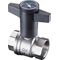 OV Knebelgriff-Kugelhahn Optibal PN 16, mit Thermometer DN 15 1/2Zoll