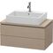 Duravit Waschtischunterbau L-CUBE 820x477mm 2 Schubk we hgl ES Ahorn mitte