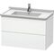Duravit Waschtischunterbau L-CUBE 820x469mm 2 Schubk we ma ES Ahorn mitte