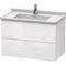 Duravit Waschtischunterbau L-CUBE 820x469mm 2 Schubk we hgl La ES NB mitte