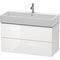 Duravit Waschtischunterbau L-CUBE 984x459mm 2 Schubk we hgl La ES NB mitte