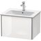 Duravit Waschtischunterbau XSQUARE 610x400x478mm 1 Ausz. we hgl ES Ah mitte
