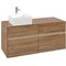 V&B Waschtischunterschrank COLLARO 120x54,8x50cm WT li m LED-B. Kansas Oak