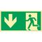Rettungszeichen DIN EN ISO 7010 L297xB148mm Notausgang Querf./m.Figur Folie