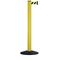 Gurtpfosten einfach D83xH1000mm Pfosten gelb Gurt gelb/schwarz VIA GUIDE