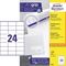 Avery Zweckform Universaletikett 3475 70x36mm weiß 2.400 St./Pack.