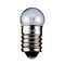 Kugelförmige Lampe Sockel E10 2,5 Volt 0,50 Watt 24mm klar,10er Pack