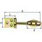 Überfalle 120x31,5x35x43x29mm Stahl roh galv. gelb verz., 9 Stück