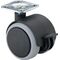 Kunststoffdoppelrolle m.Festst.D.50mm Trgf.50kg m.Platte m.Festst.Ku.BS ROLLEN