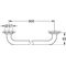 Grohe Wannengriff ESSENTIALS 657mm BohraBStnd 600mm su-st