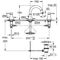 Grohe 3-Loch-WT-Batterie GRANDERA S-Size, flacher Auslauf chrom/gold