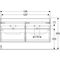 Geberit Unterschrank RENOVA PLAN f DMWT 2 Schubladen 1290x605x473mm lava