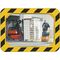 Sicherheits-/Verkehrsspiegel H400xB600mm Ku.,gelb/schwarz f.2 Richtungen 9m SPL
